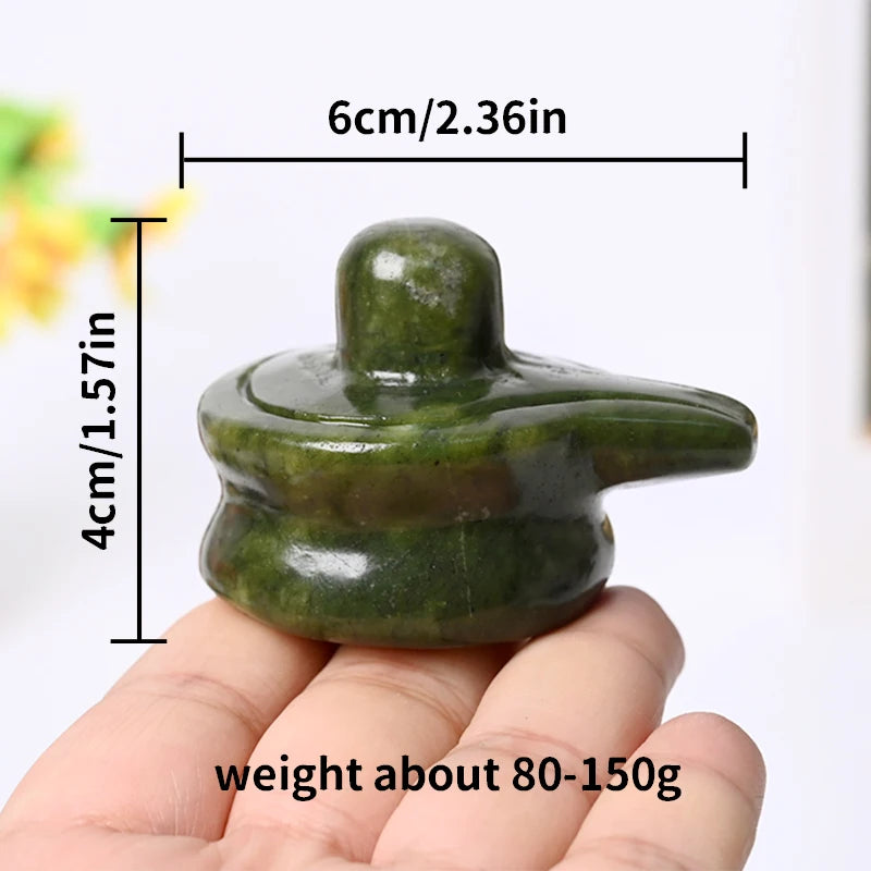 Black Obsidian & Yooperlite Crystal Shiva Lingam (6 cm Feng Shui Edition)