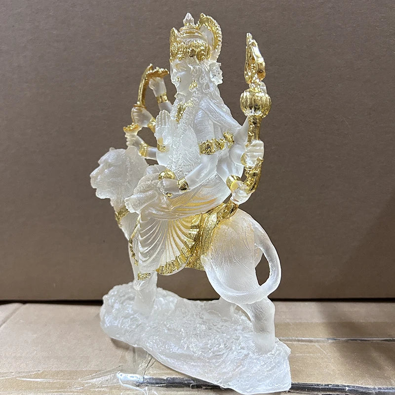 Durga on Tiger - Resin Ornament