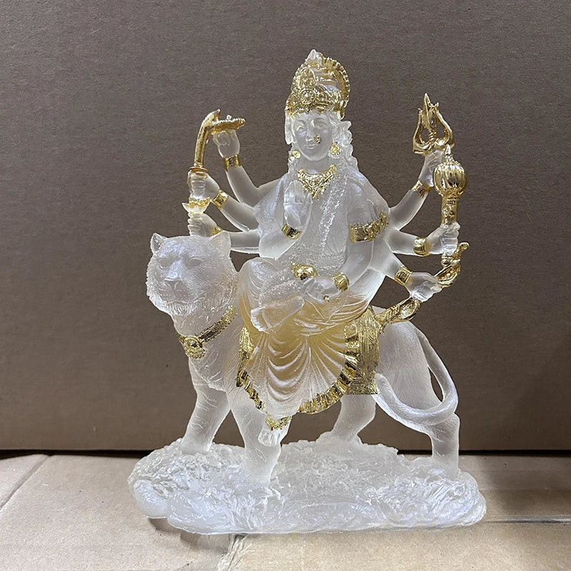 Durga on Tiger - Resin Ornament