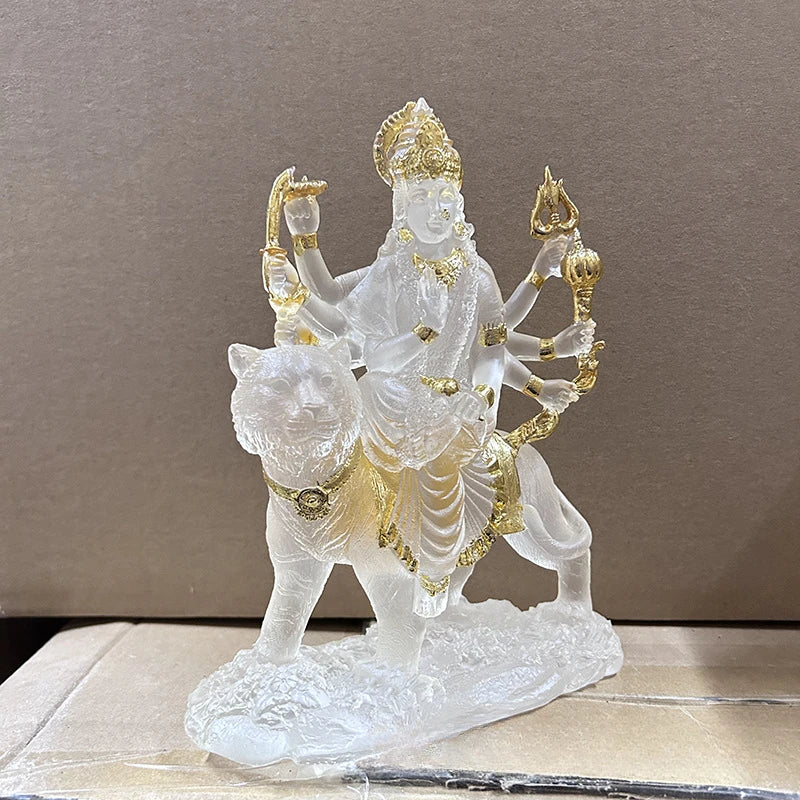 Durga on Tiger - Resin Ornament