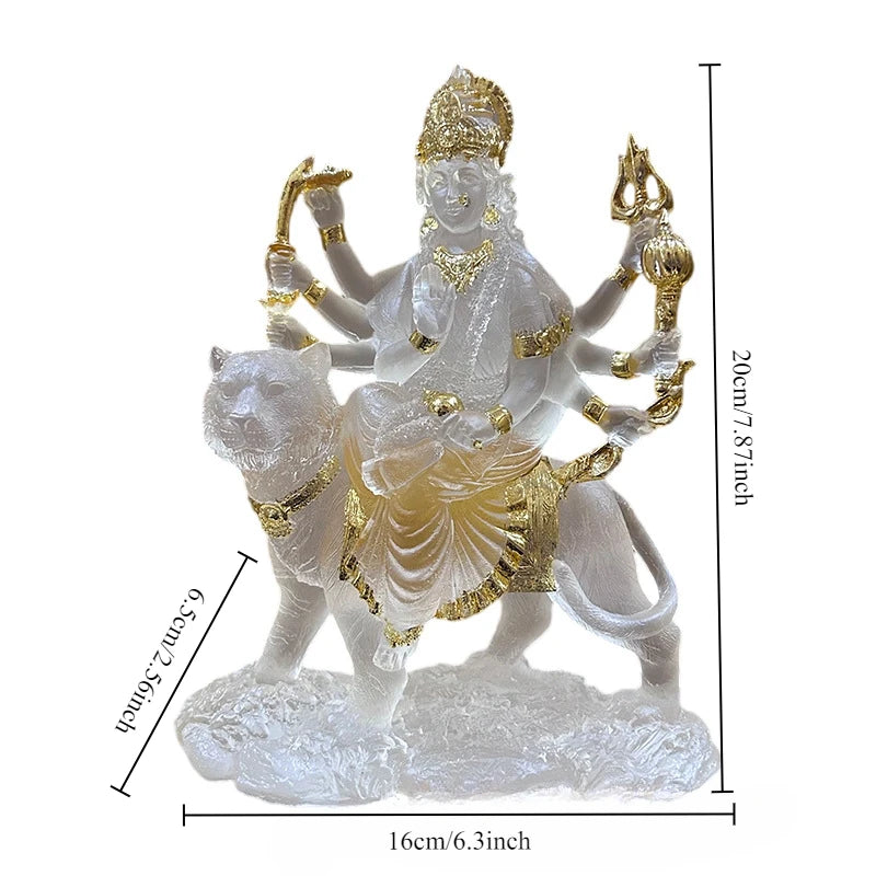 Durga on Tiger - Resin Ornament