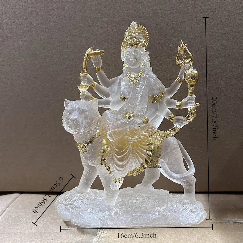 Durga on Tiger - Resin Ornament